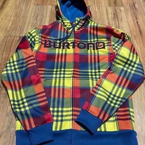 Burton DryRide Bright Plaid Colombo Full Zip Hoodie